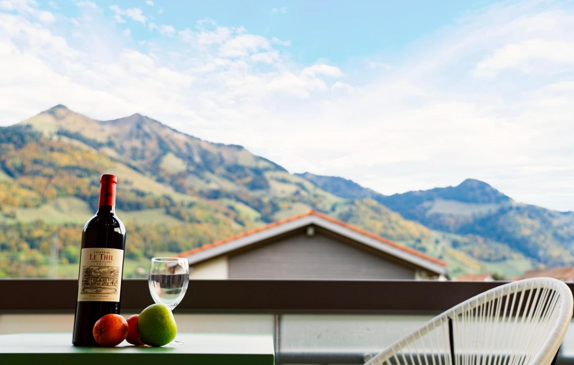 Gruyere Alpes Appartement 3 Chambres Bbq Parking Neirivue Dış mekan fotoğraf