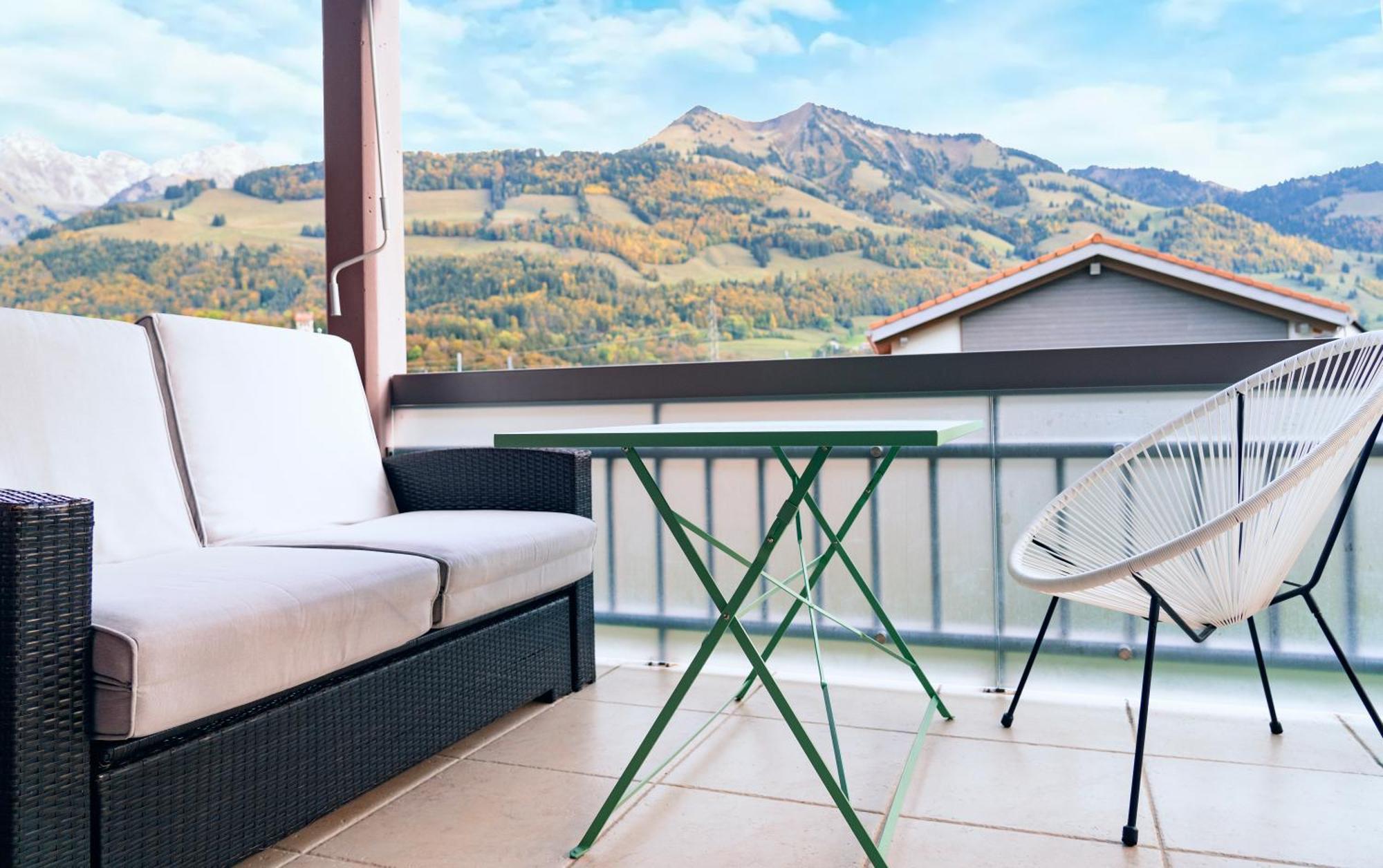 Gruyere Alpes Appartement 3 Chambres Bbq Parking Neirivue Dış mekan fotoğraf
